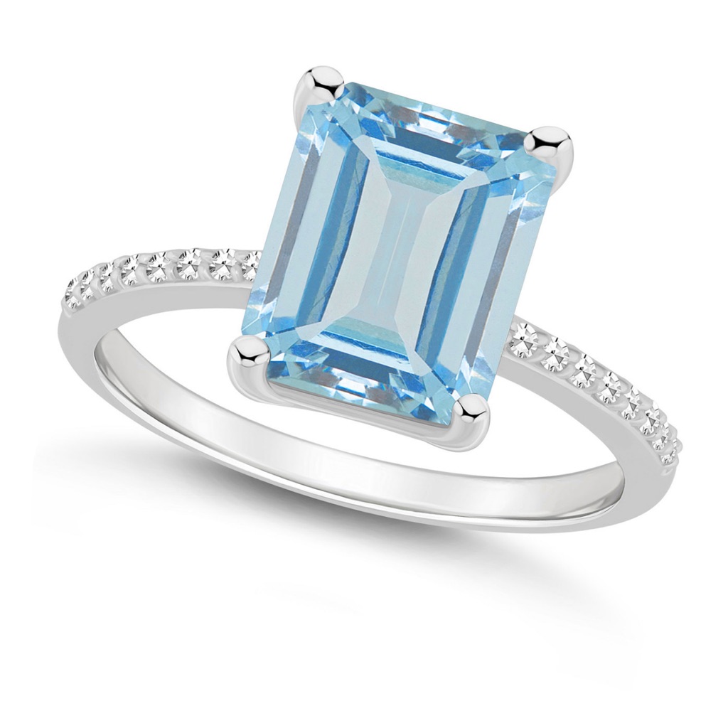 New Genuine Diamond Sky Blue Topaz 425 Ct Ring Ret 250 New Genuine Diamond Sky Blue Topaz 425 Ct Ring Ret 250